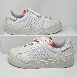Adidas Superstar Bonega 2B White Red Womens 9 Leather Sneakers IG2395 Platform